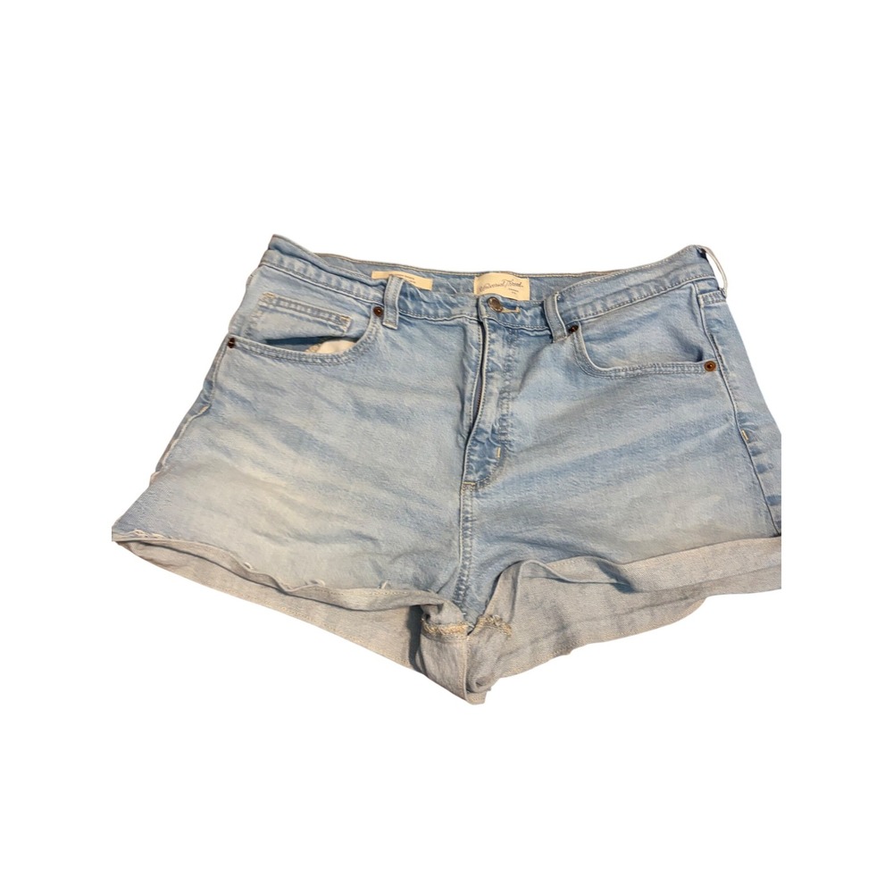 Universal Thread Denim 90s Cutoff Shorts‎ Light Wash High Rise Raw Hem Size 12/R